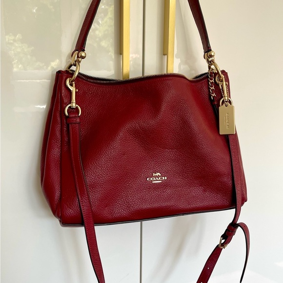 Coach Burgundy Shoulder Bag - Picture 3 of 7